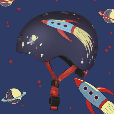 Casco Infantil Con Luz Micro Talle Único Cohete