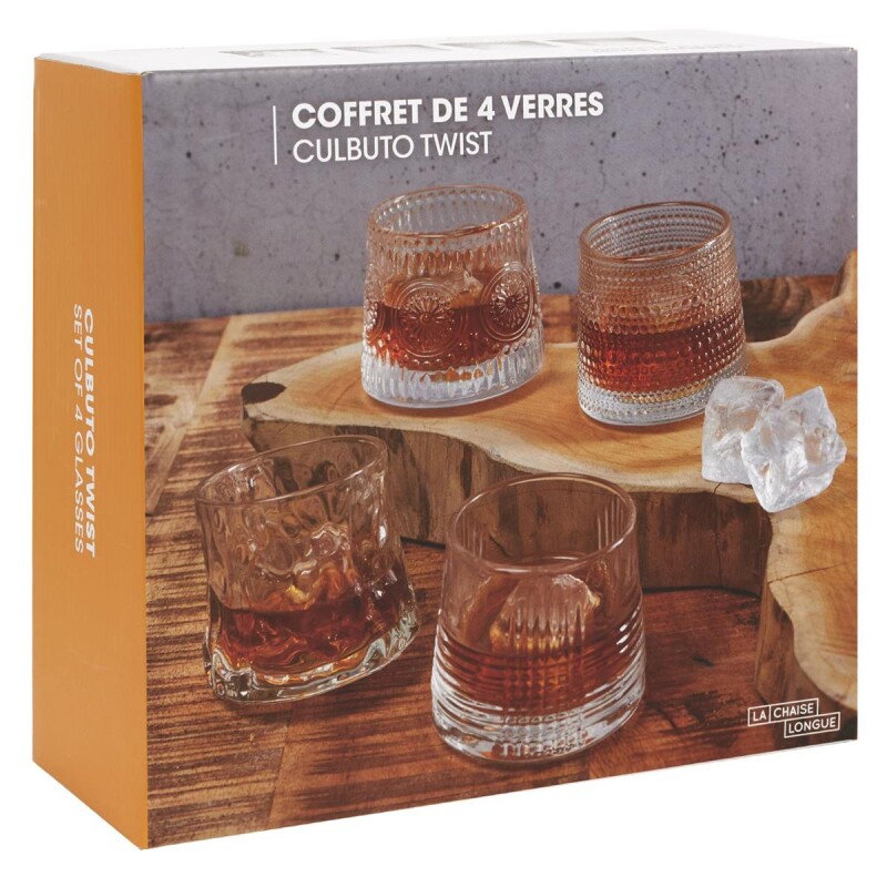 Set x4 vasos de vidrio para Whisky Set X4 Vasos De Vidrio Para Whisky