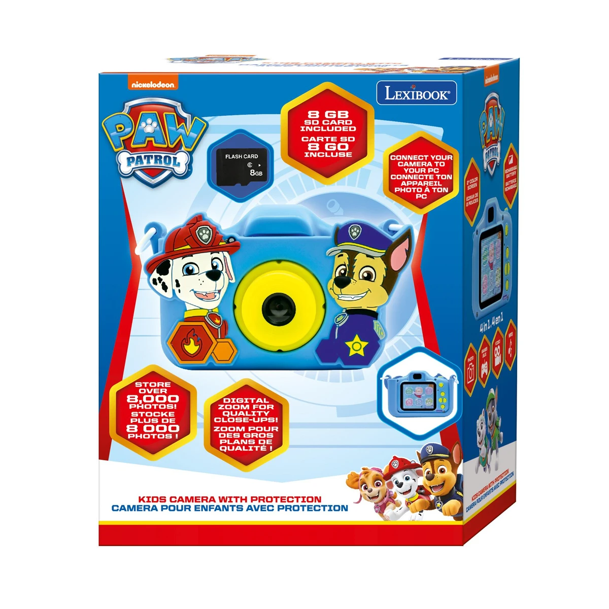 Cámara Digital Multifuncional Recargable Lexibook - Paw Patrol 