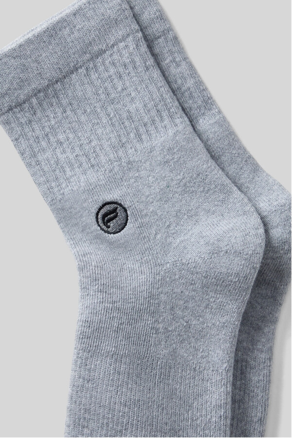 Medias The Everyday Quarter Crew Sock Unisex Classic Grey Heather