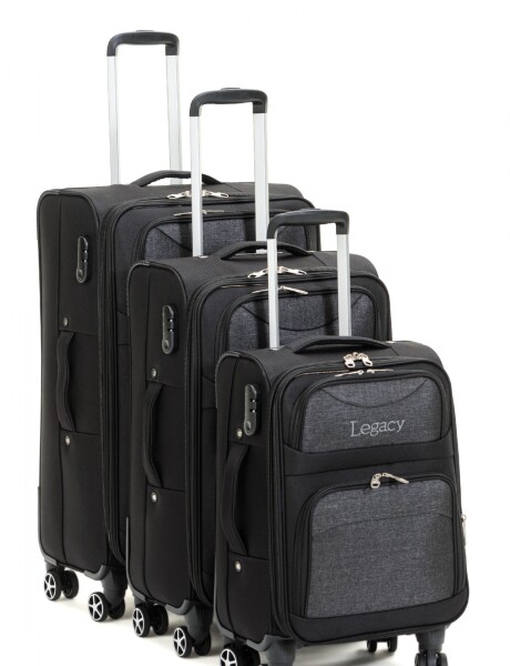 VALIJA DE TELA SEMI RIGIDA Negro