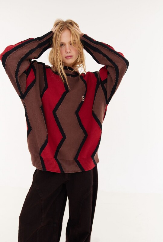 Sweater Track Bordo