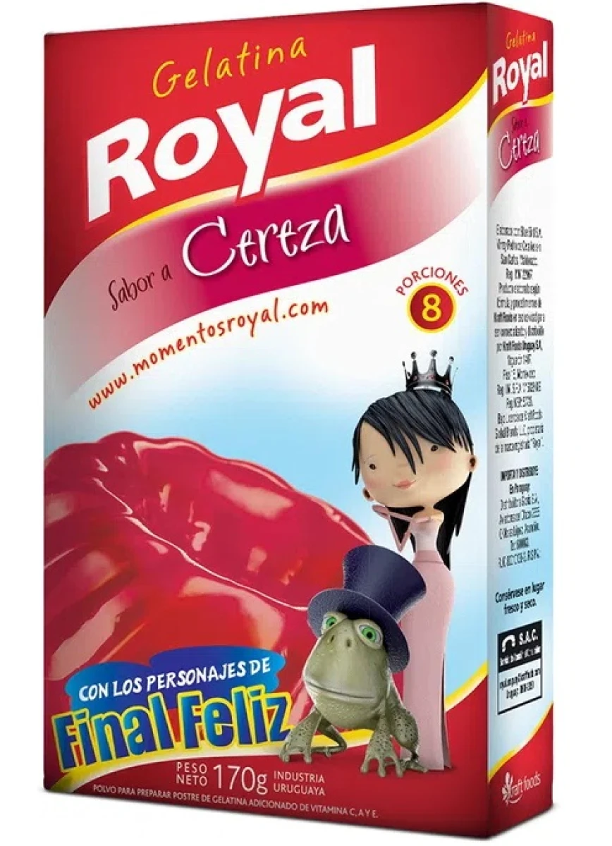 GELATINA ROYAL 8P 170G CEREZA 