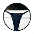 Tanga Colaless Ajustable De Encaje Negro