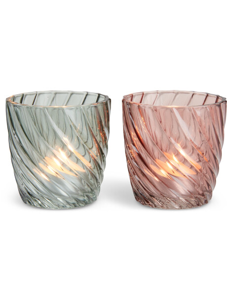 Portavelas VAGN Ø8xA8cm cristal variado Portavelas VAGN Ø8xA8cm cristal variado