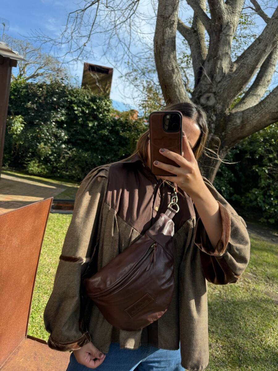 Leather Fanny Pack - Chocolate 