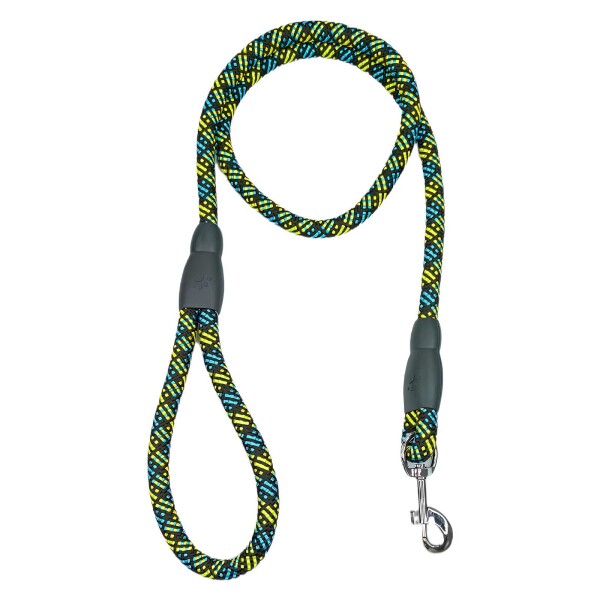 Correa Perros Reforzada Gruesa 120Cm Para Arnes Collar Variante Color Azul y Verde