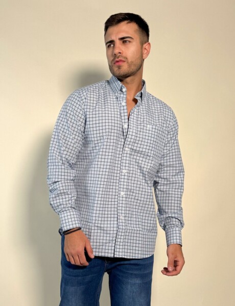 Camisa a cuadros Anubis Celeste
