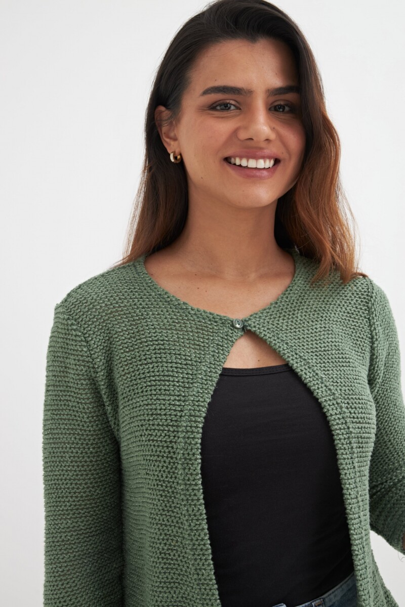 Cardigan mangas 3/4 VERDE OLIVA