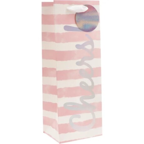 Bolsa Botella Top "Cheers" Cebra Rosa