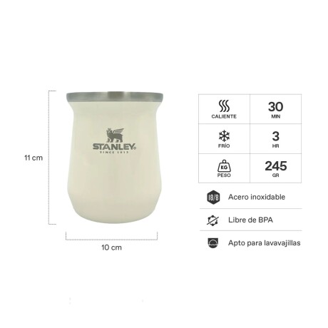 Mate Stanley acero inox. 230ml Cream Gloss
