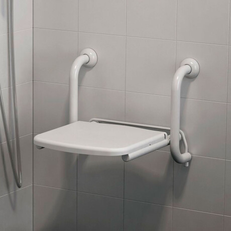 SILLA REBATIBLE PARA DUCHA DE BAÑO REFORZADA BLANCO MATE 000