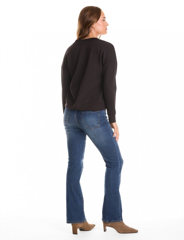 Buzo Modal Esc V NEGRO