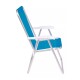 Set X 2 Sillas Altas Conforto Sannet Aluminio CELESTE