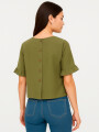 Blusa Cenobia Verde Oliva Claro