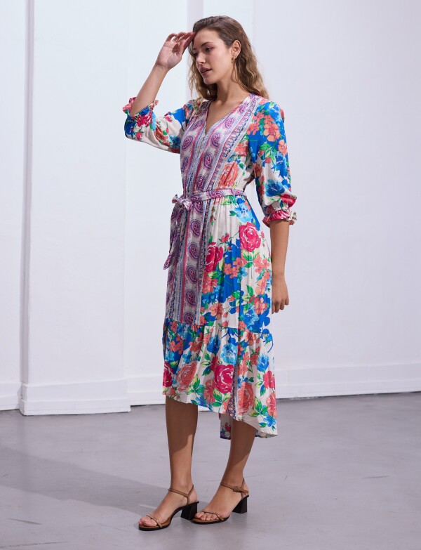 Vestido Drew MULTI/AZUL