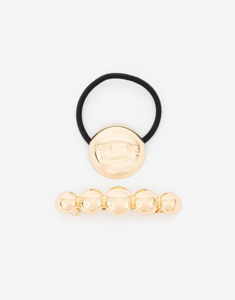Accesorios Pelo Set Varios Set De Gomita Y Hebilla Francesa - Dorado