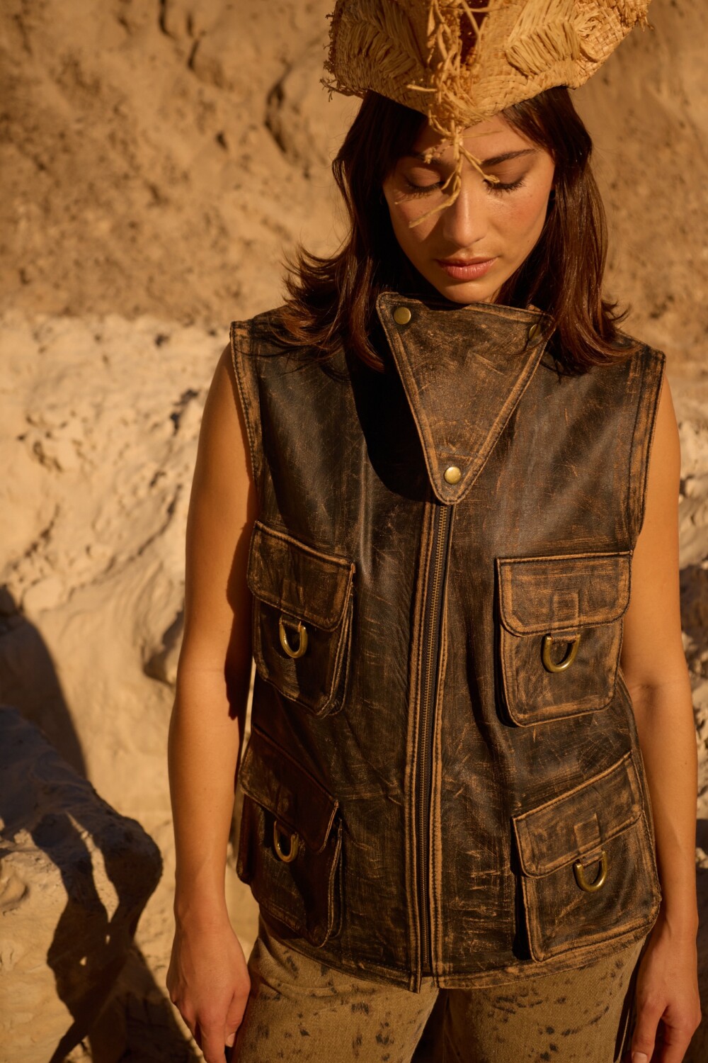 Triangle Vest Negro Vintage