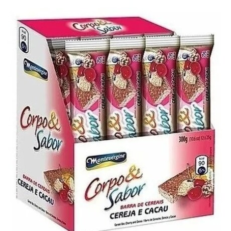 Cereal barra MONTEVERGINE 25grs X12 Cereza y Cacao