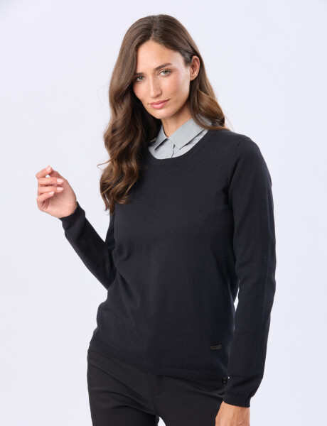 BUZO TEJIDO CLÁSICO Negro