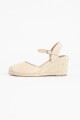 Sandalia con plataforma de yute beige