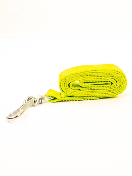 Cabresto de cinta con mosqueton Verde limon