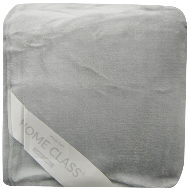Frazada Home Class de Flannel King Gris
