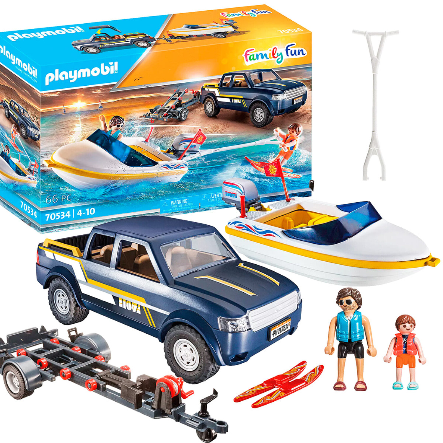 Véhicule tout terrain et bateau Playmobil Family Fun 70534 - La