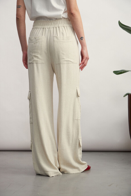 Pantalon Cargo Beige