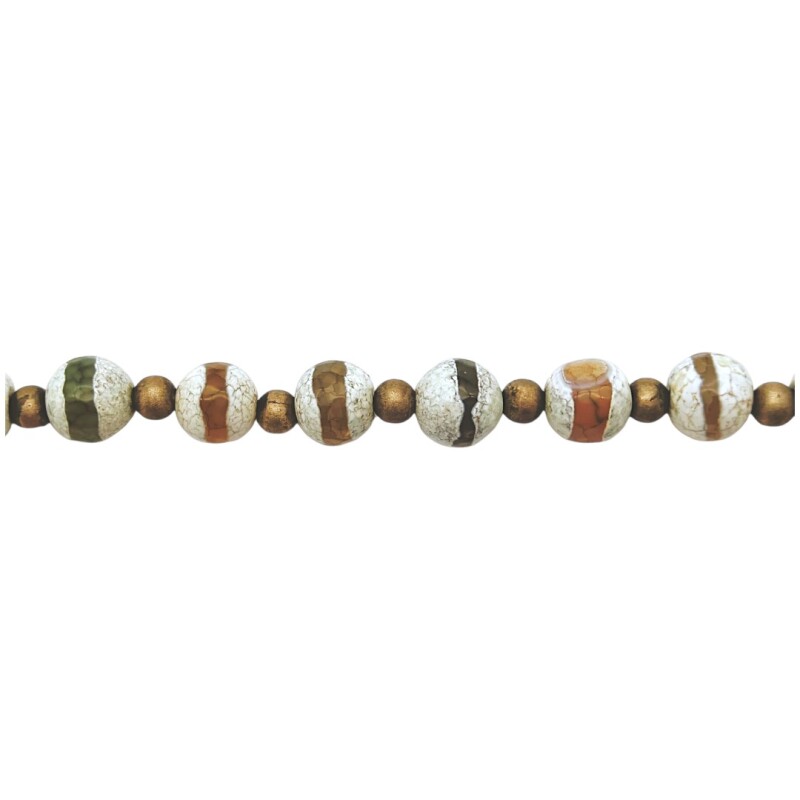 Pulsera Bolitas-Plata 925-Piedra ágata-PU3006 conpiedra