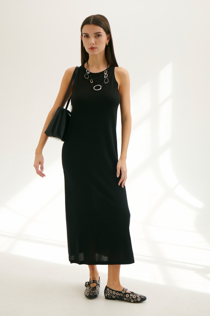 VESTIDO TEJIDO TANIA NEGRO