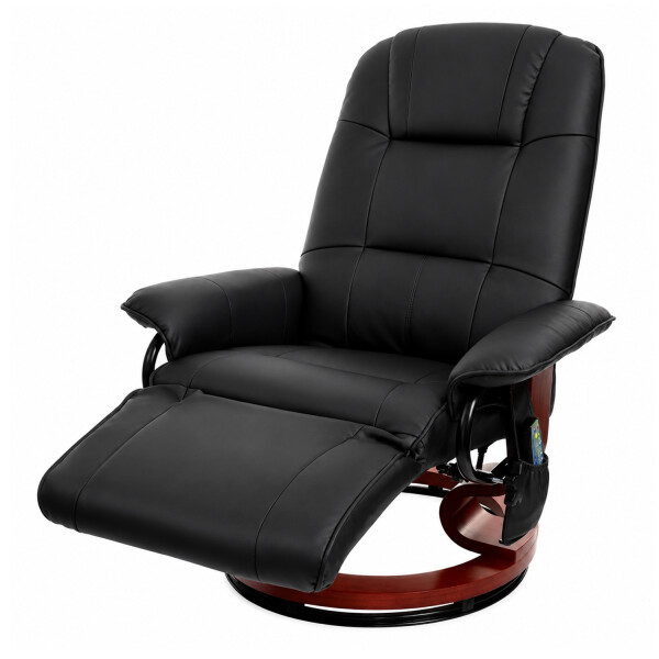 Sillón Ejecutivo Masaje Calefacción Apoyapies Cuerina NEGRO