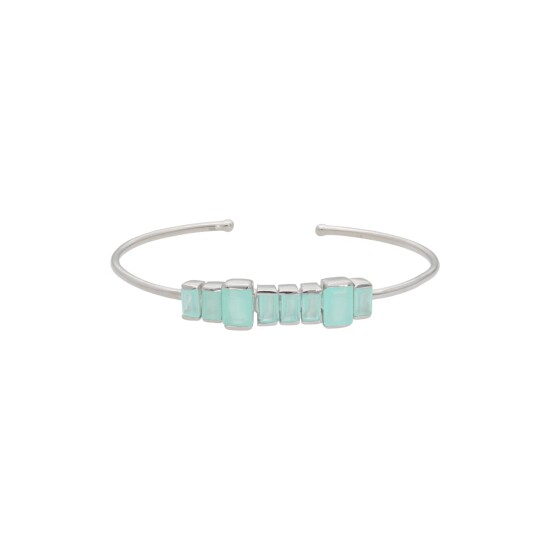 Pulsera Karvik Onix paraiba plata 925 0