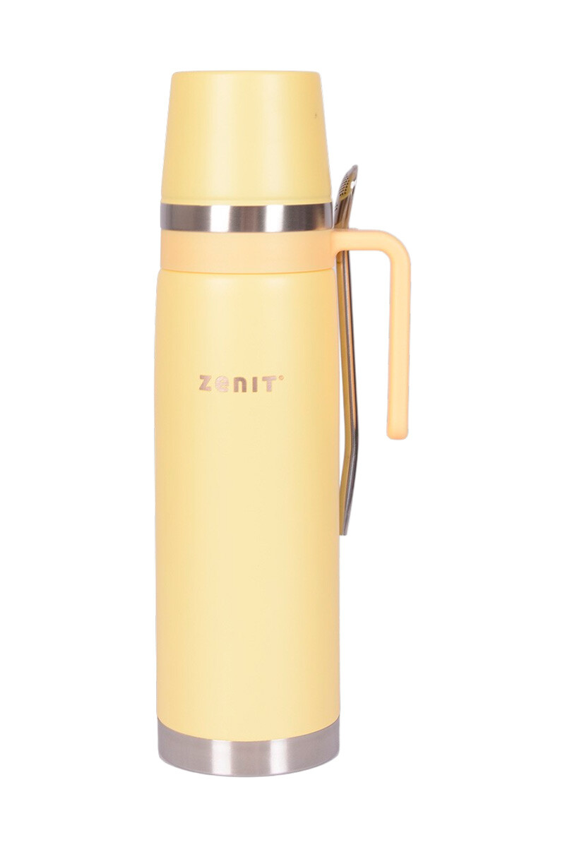 TERMO CON TAPA MATE AMARILLO 1LT 