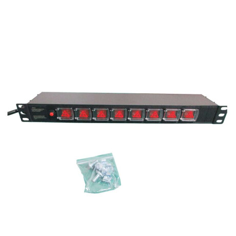 Zapatilla Rack 8 Tomas 220v Lexsen 8ps220 Con Llaves Independientes