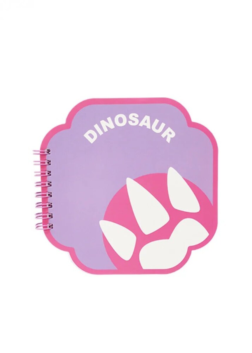 Cuaderno espiral dinosaurio - rosa 