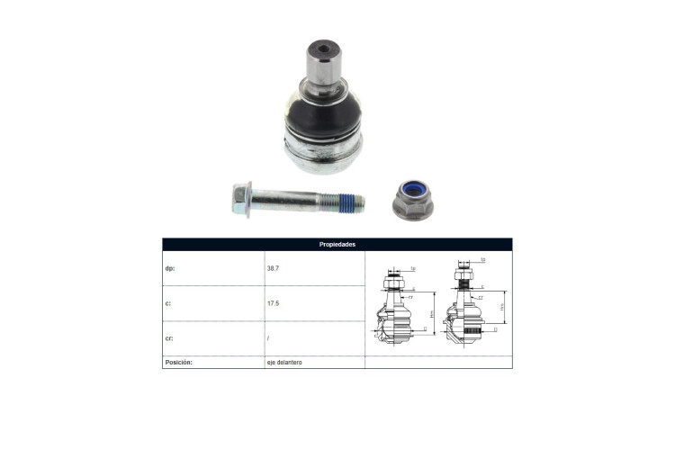 Rotula Ford Fiesta/Ka/Ecosport 10-25 Der/Izq Rotula Ford Fiesta/Ka/Ecosport 10-25 Der/Izq