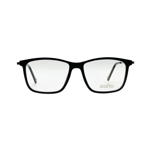 Oahu Rectangular Negro Mate Frente Acetato Patilla Metal Oahu Rectangular Negro Mate Frente Acetato Patilla Metal