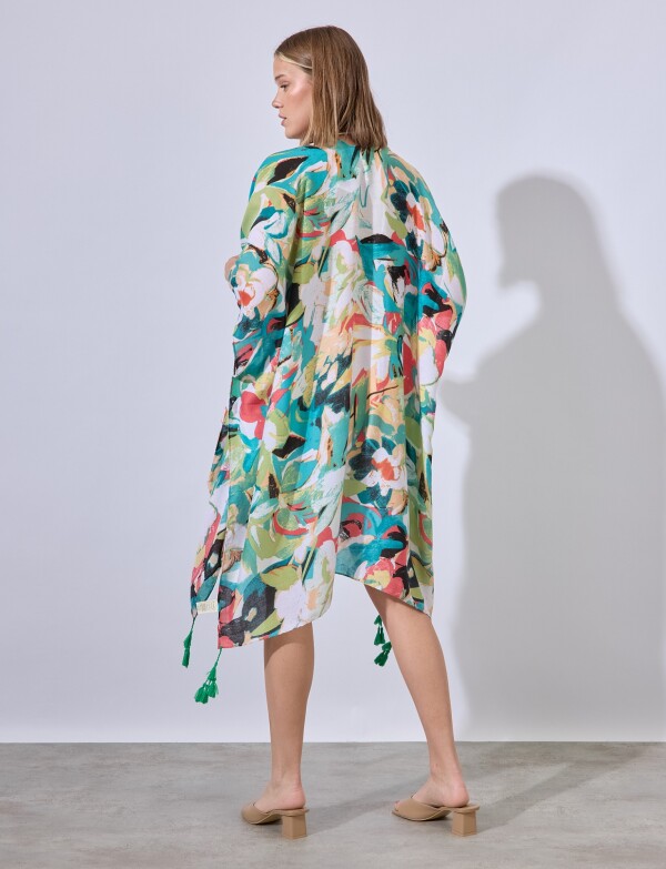 Kimono Print MULTI/VERDE