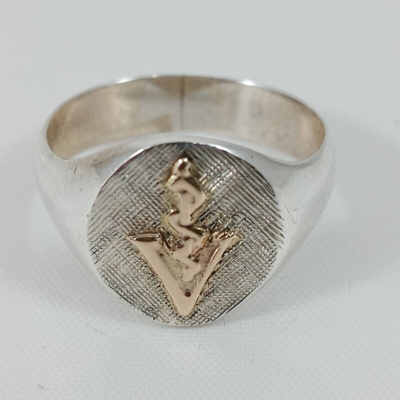 Anillo de profesión de Veterinaria/o en plata y oro Anillo de profesión de Veterinaria/o en plata y oro