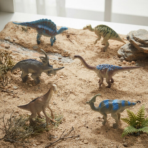 Set x6 Dinosaurios Pequeños de Diferentes Especies 10 cm U