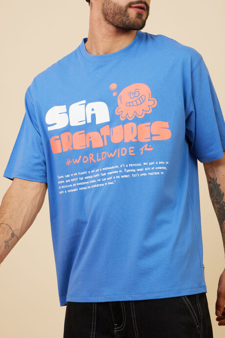 T-SHIRT SAGAMI RUSTY Azul