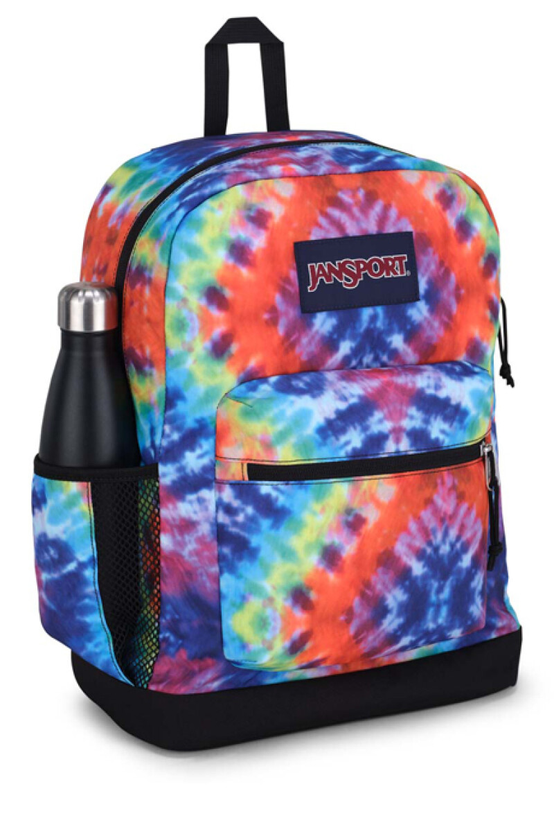 MOCHILA JANSPORT CROSS TOWN PLUS - RED MULTI HIPPIE DAYS 