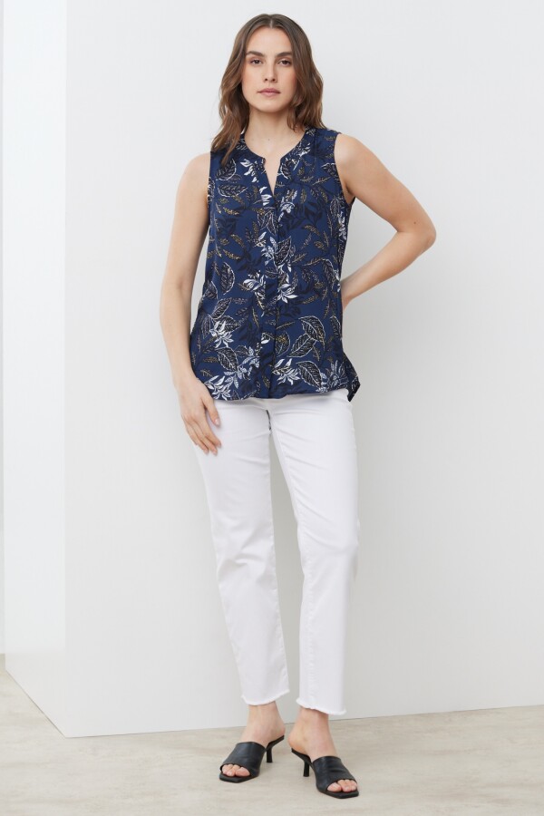 Musculosa Printed AZUL/MULTI