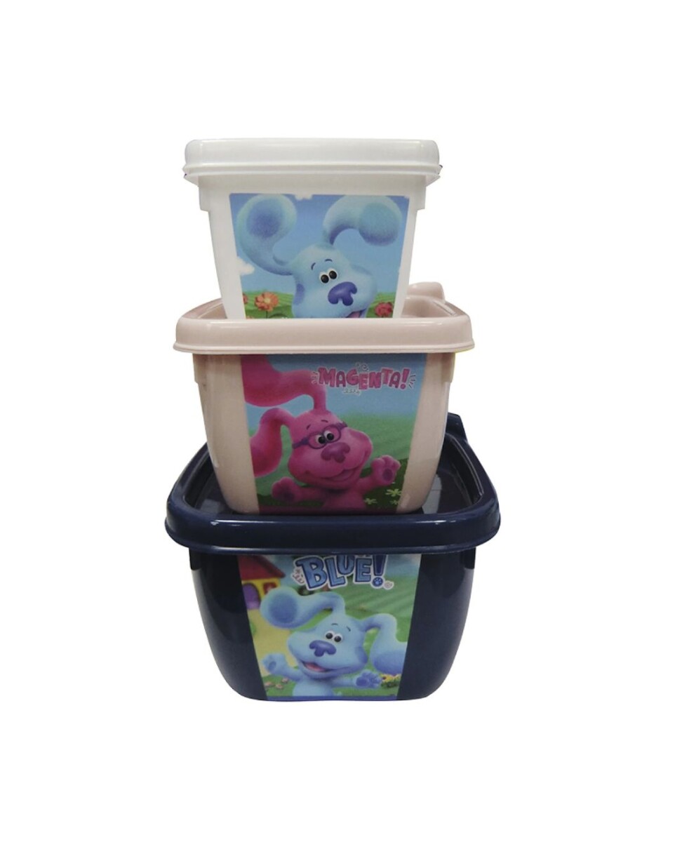 BAZAR PLASTICO POTE SET X 3 CONNECT BLUES CLUES - S/C 