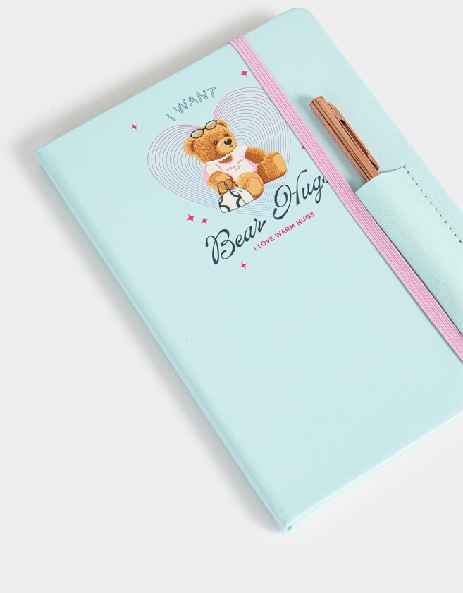 Librería Sets Estampados Set De Cuaderno Y Lapicera Teddy - Combinacion Multicolor