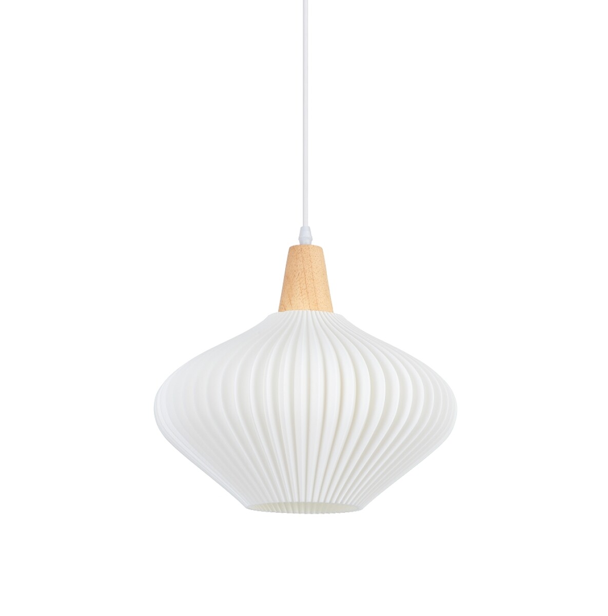 Colgante Líneas Oval Color Blanco 31cm 