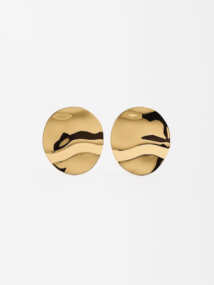 Pendientes Con Relieve dorado