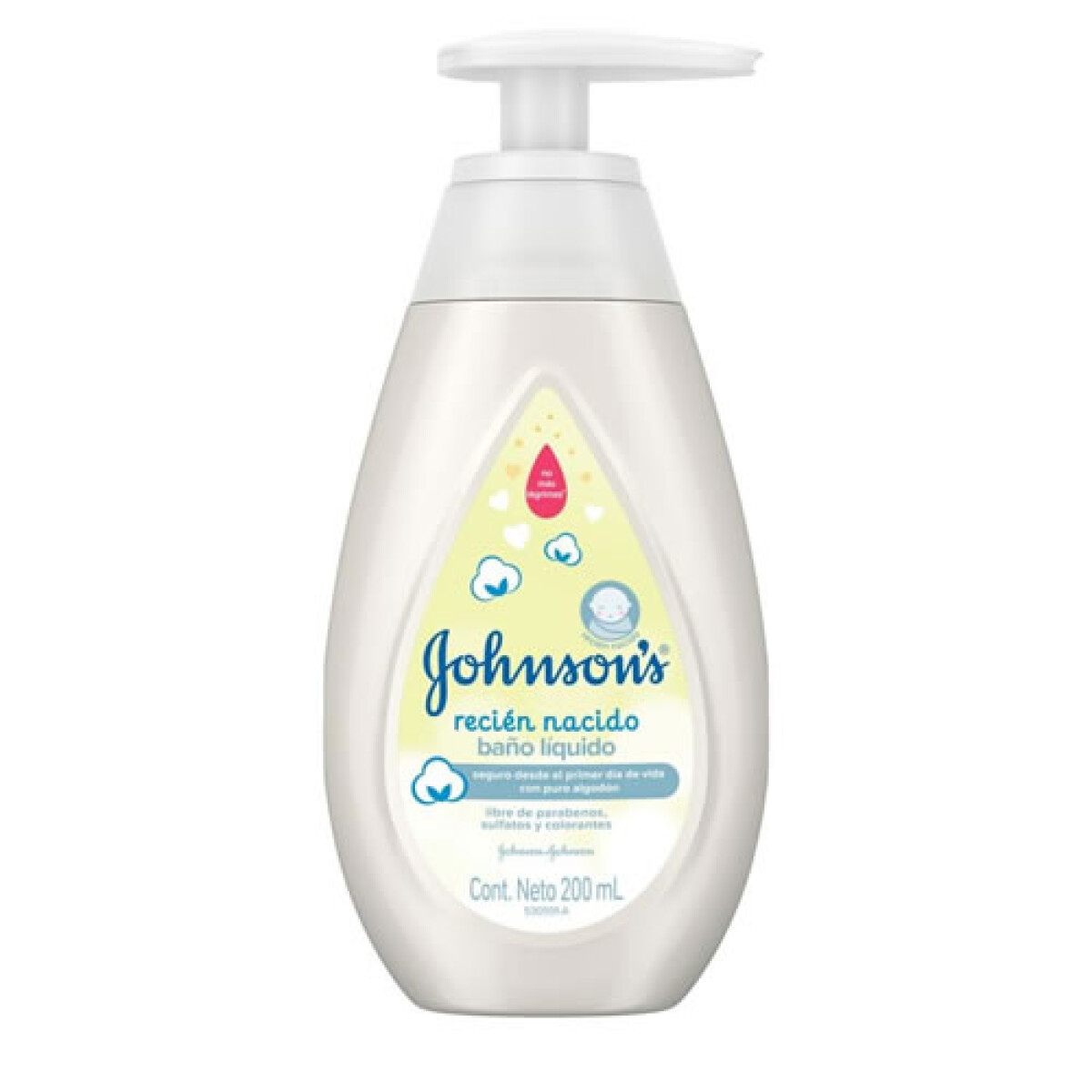 Johnson & Johnson Baño Líquido Recién Nacidos 200 ml – Higiene Suave