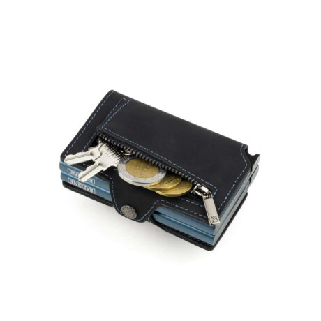 Billetera Baleine Double Kansas Zipper Deep Navy